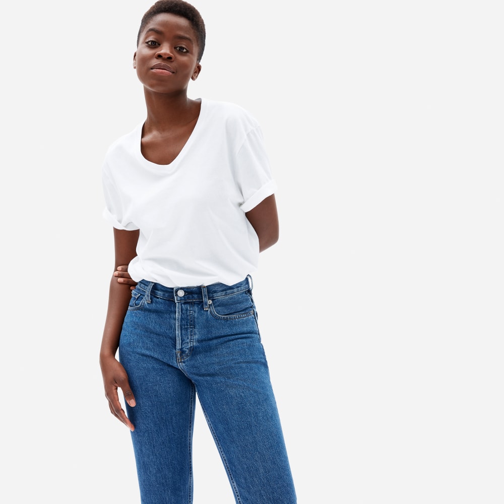 cheeky fit straight leg denim