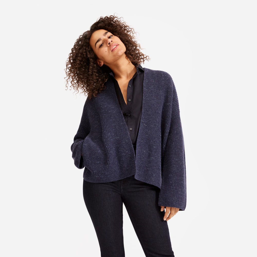 everlane twisted merino cardigan