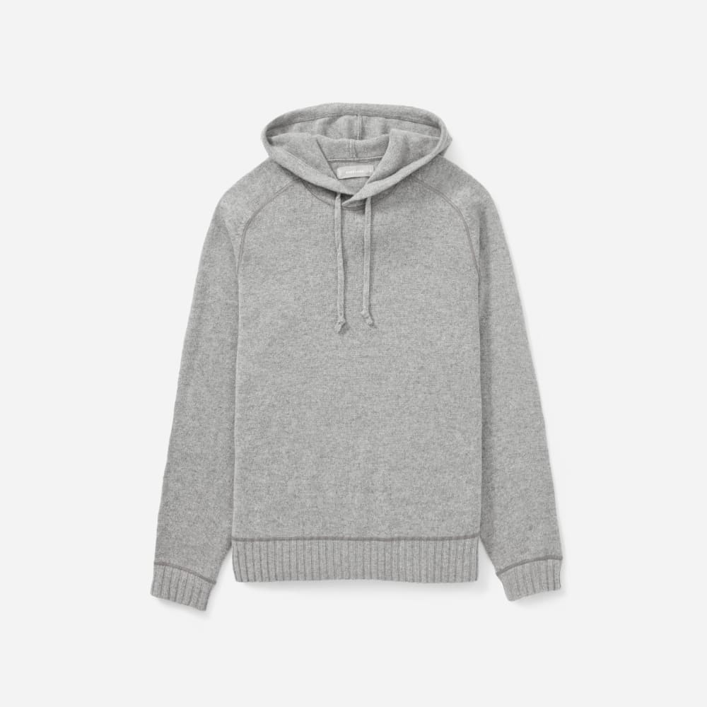 navy blue cashmere hoodie