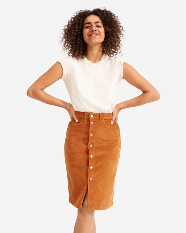 Women's Button-Front Corduroy Skirt | Everlane