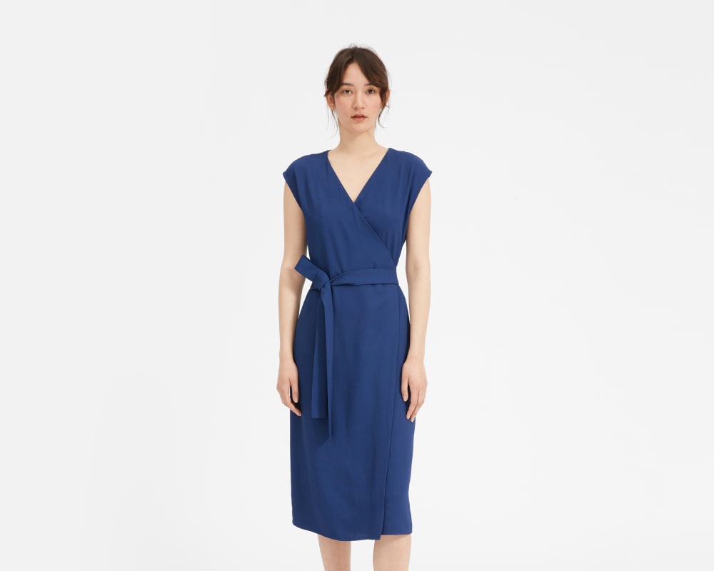 everlane goweave wrap dress