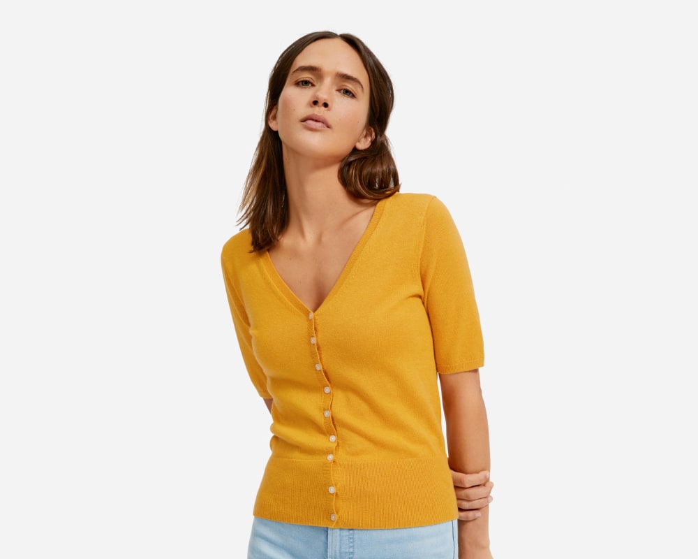 The Cotton–Merino Short Sleeve Cardigan – Everlane The Cotton–Merino Short Sleeve Cardigan – Everlane