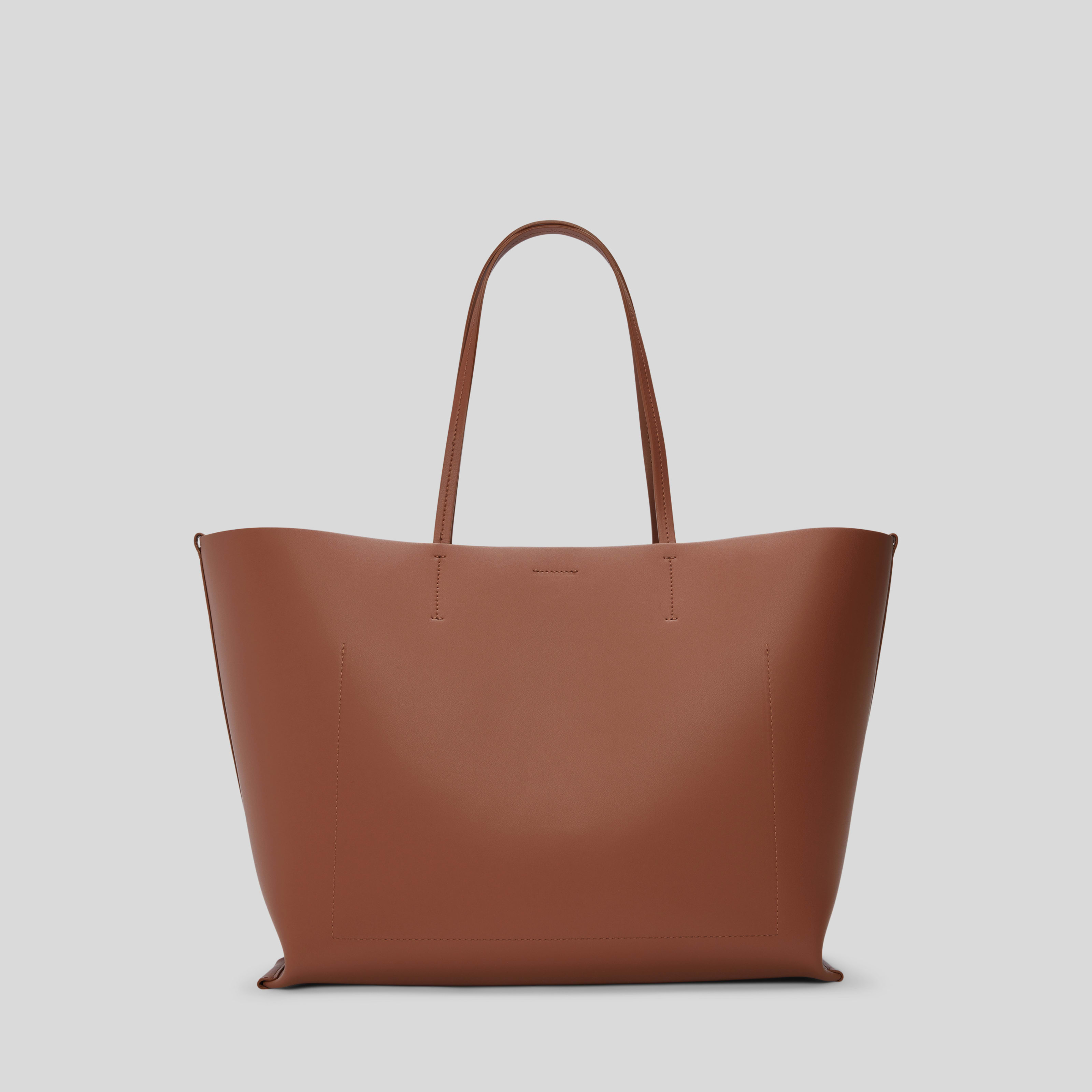 women's luxe italian leather tote bag by everlane in cognac