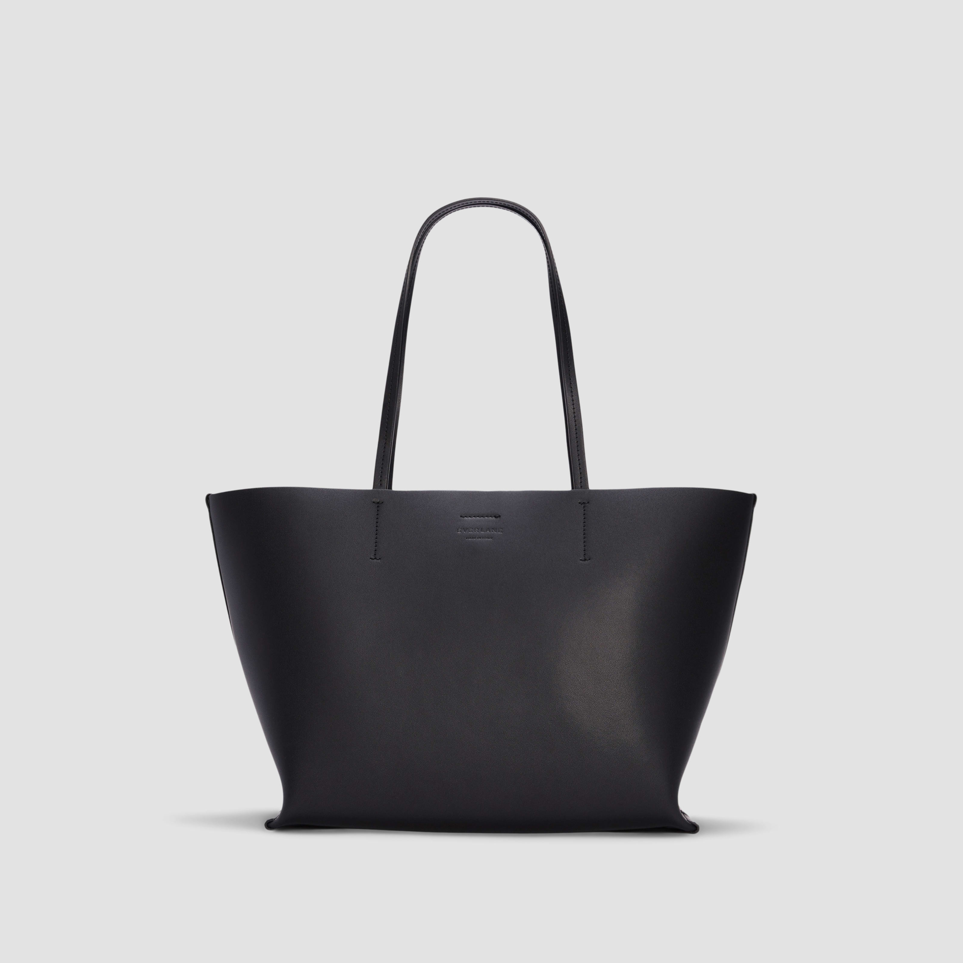 women's luxe medium italian leather tote bag by everlane in black