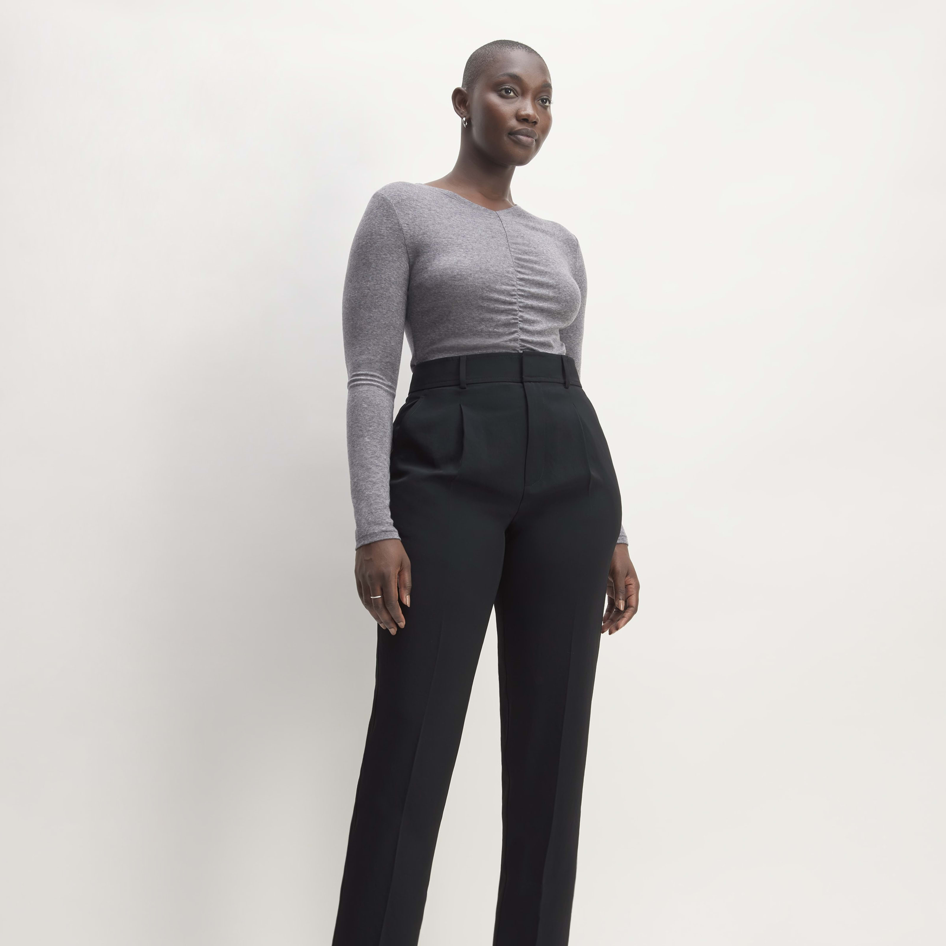women's triacetate way-highâ® tapered pant by everlane in black, size 00