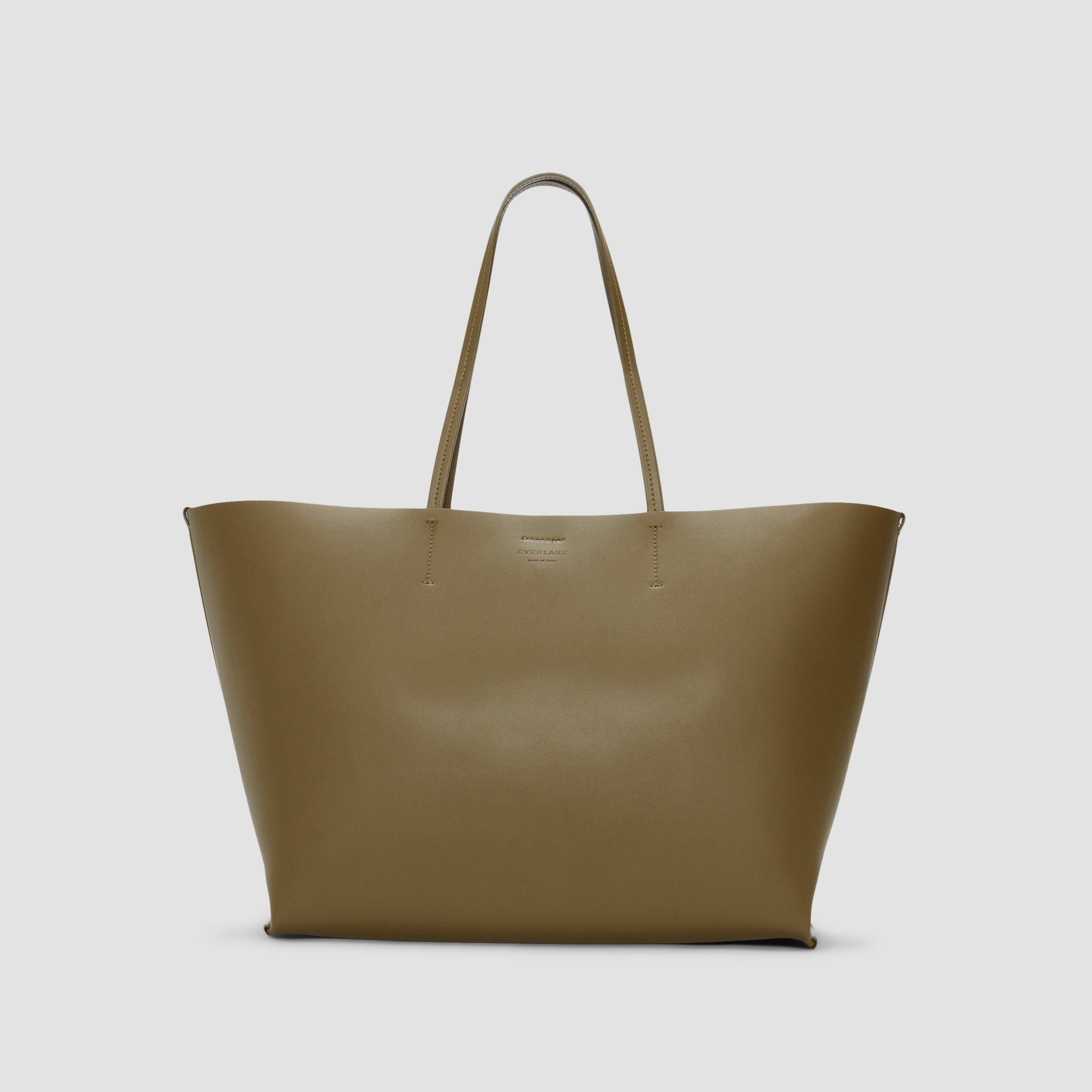women's luxe italian leather tote bag by everlane in olive