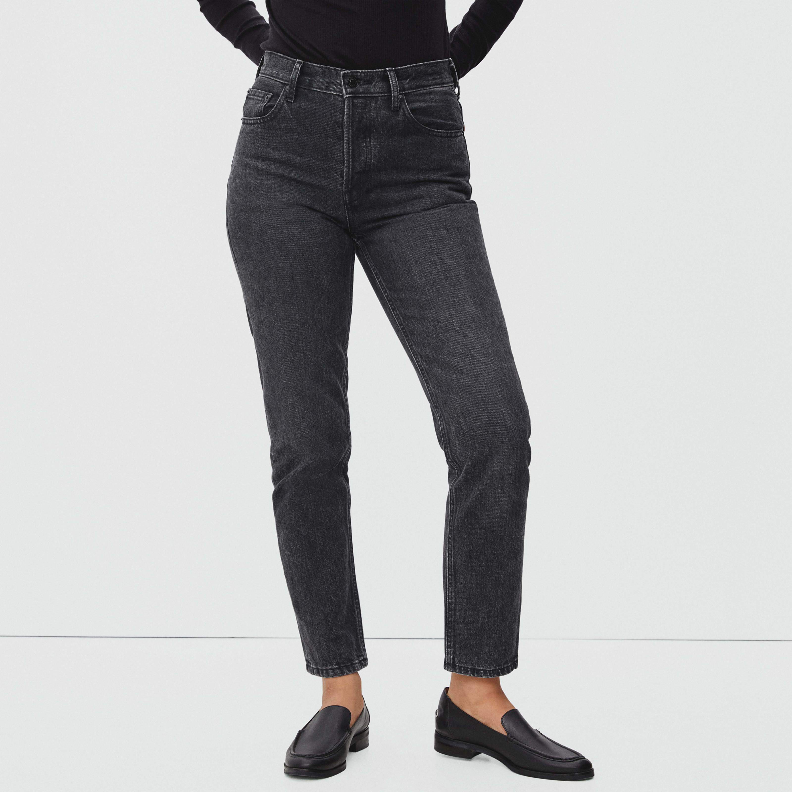 Women's '90s Cheeky Jean by Everlane in Washed Black, Size 23