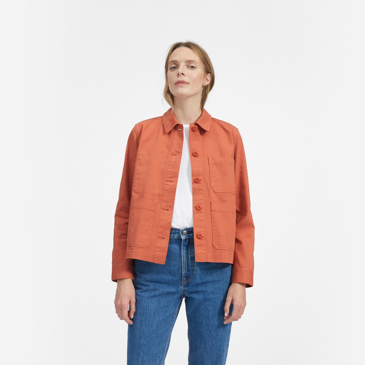 orange chore jacket