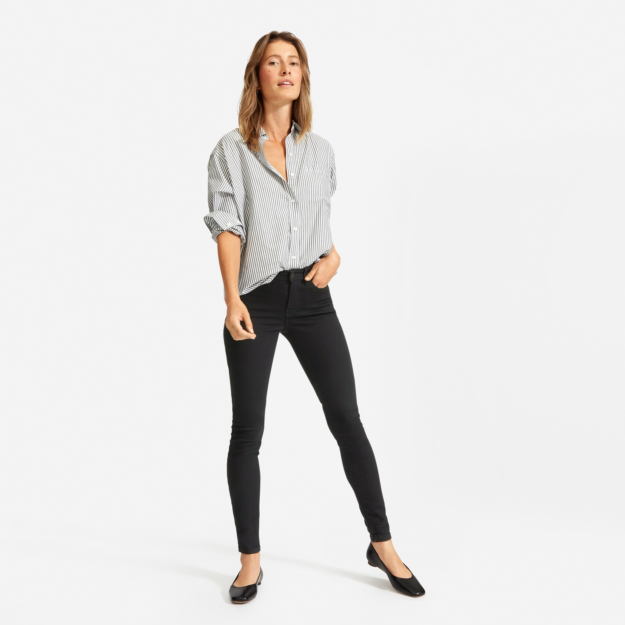 Everlane authentic stretch mid rise clearance