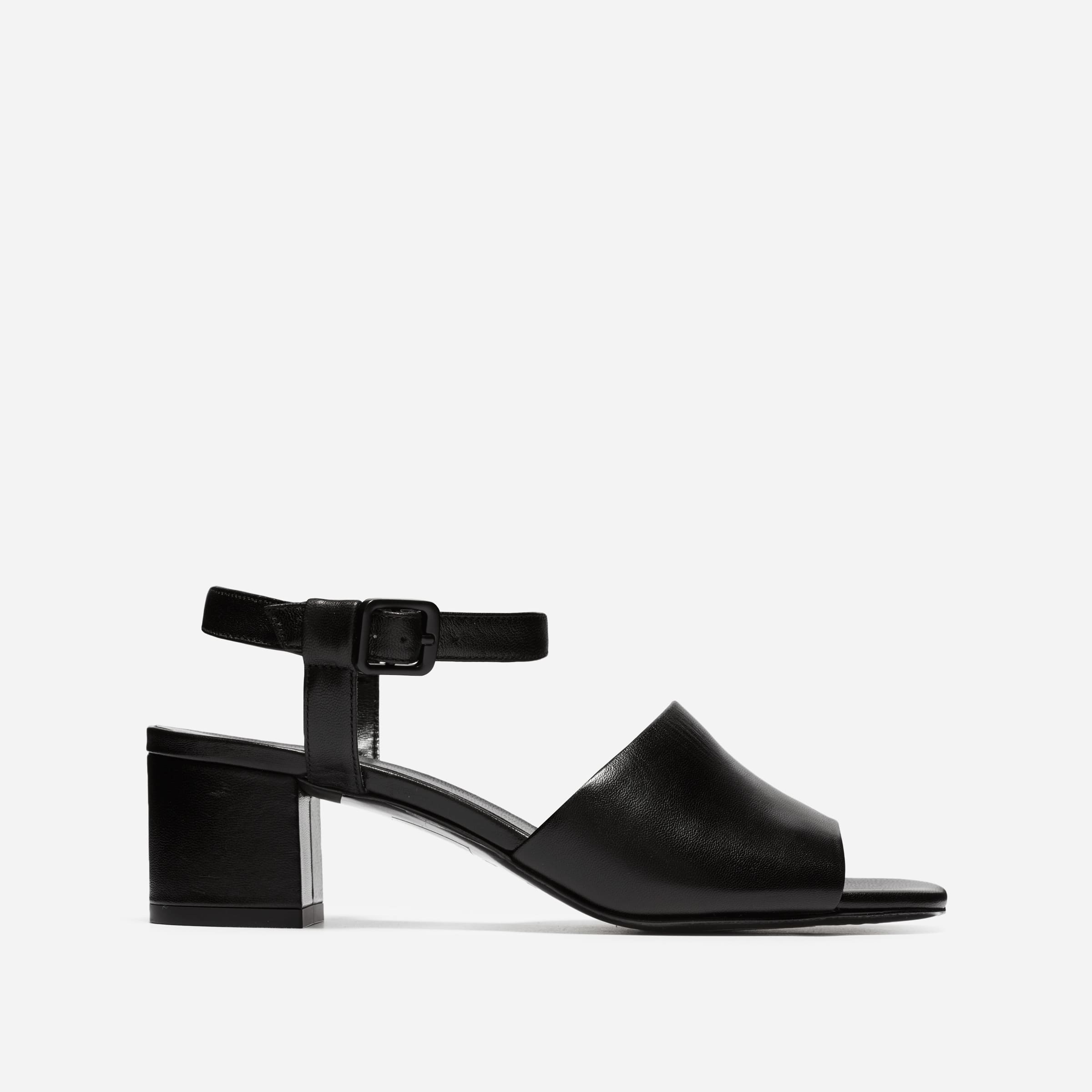 black court heels with strap