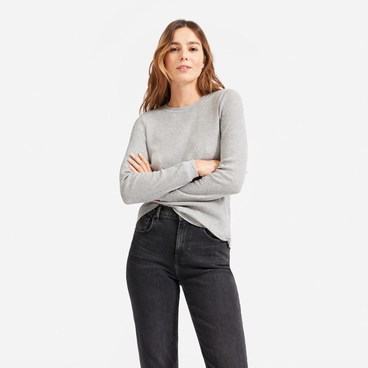 Waffle tee womens Clearance