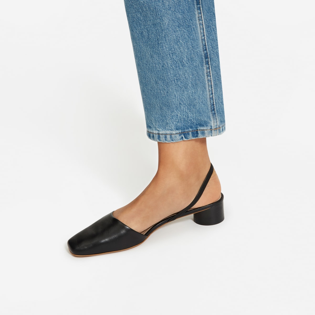 Everlane tapered square toe slingback Clearance