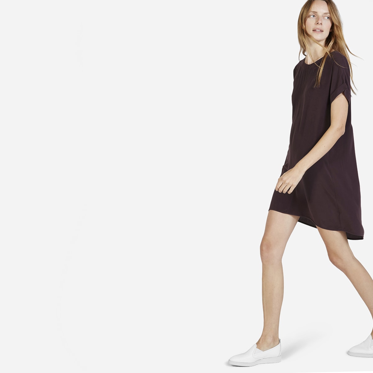 silk short sleeve dress