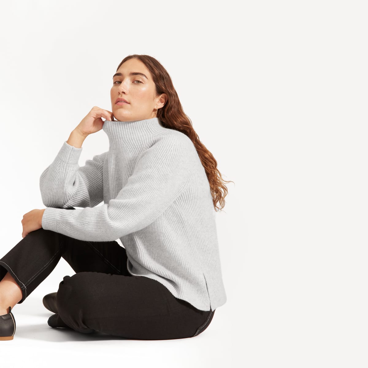 Everlane premium cashmere mockneck clearance