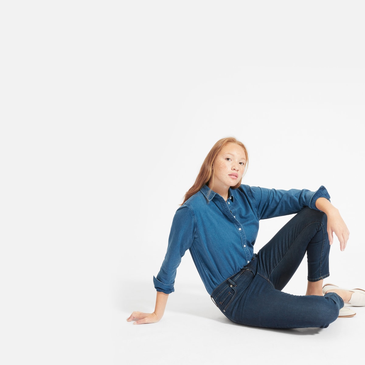 everlane authentic stretch mid rise skinny