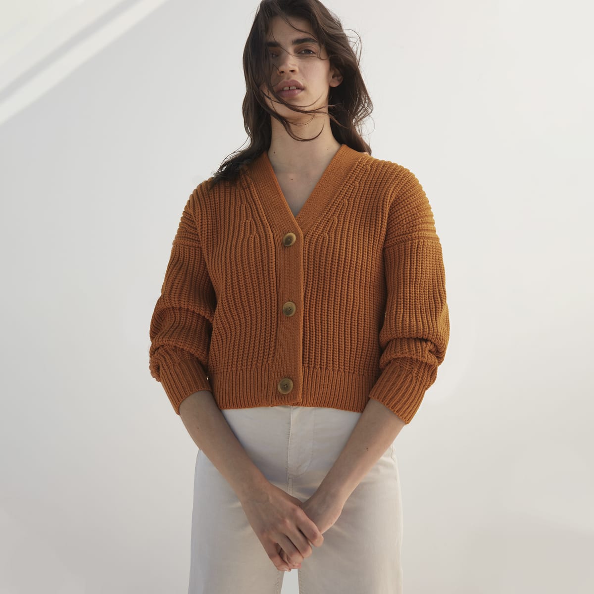 the texture cotton cardigan everlane