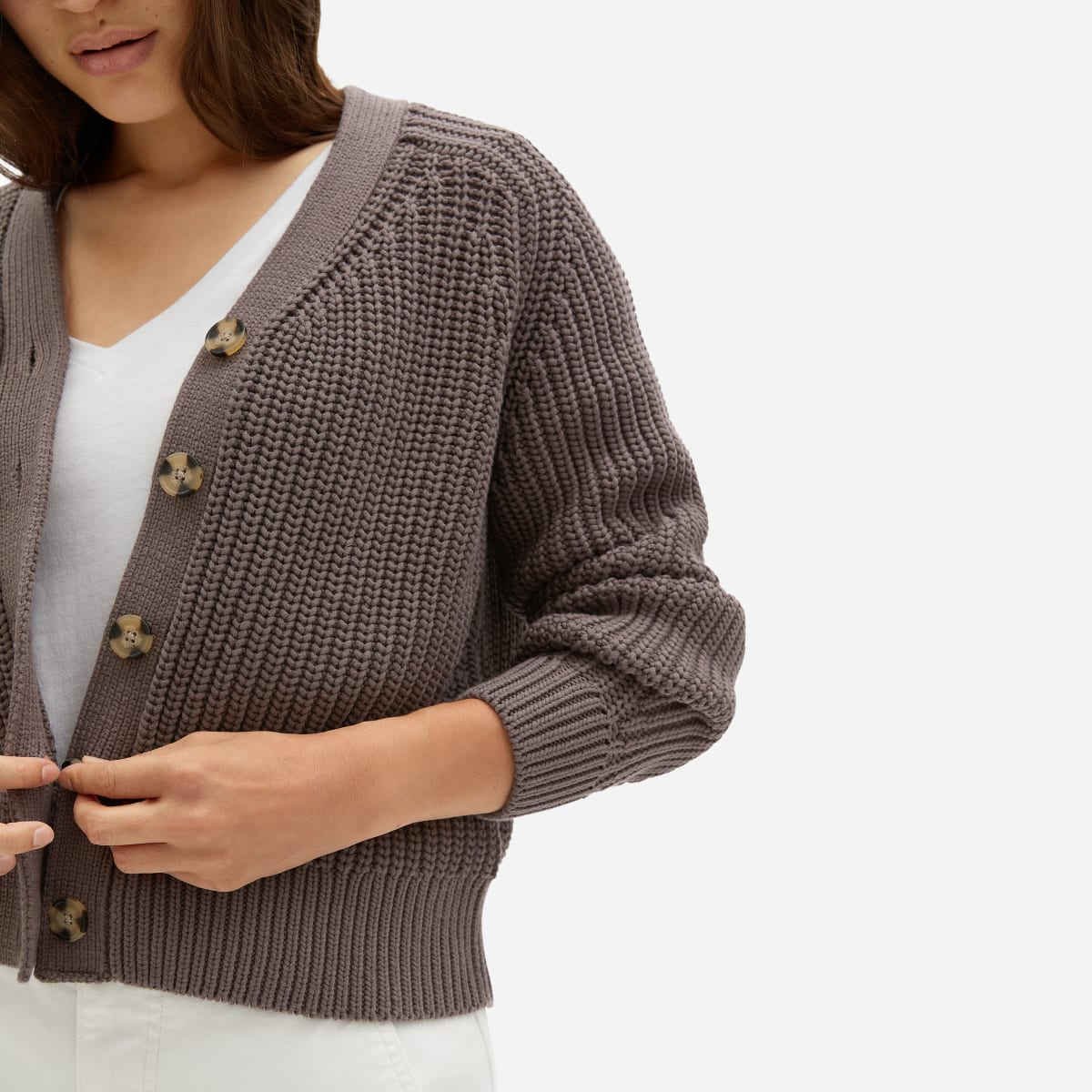 the texture cotton cardigan everlane