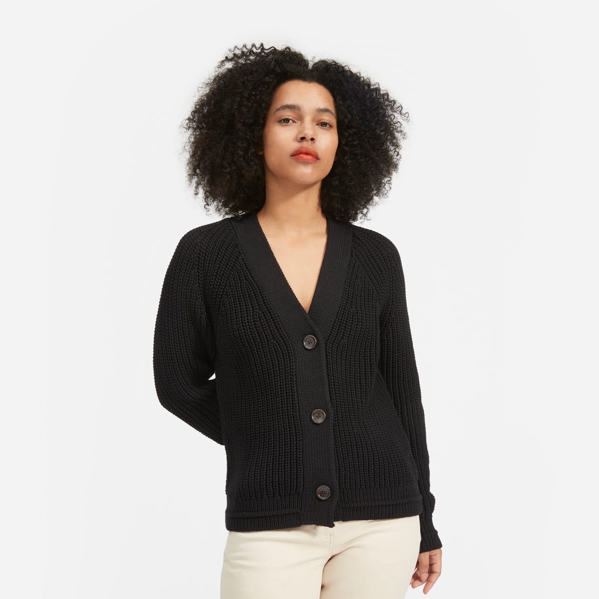 Everlane black cardigan hotsell