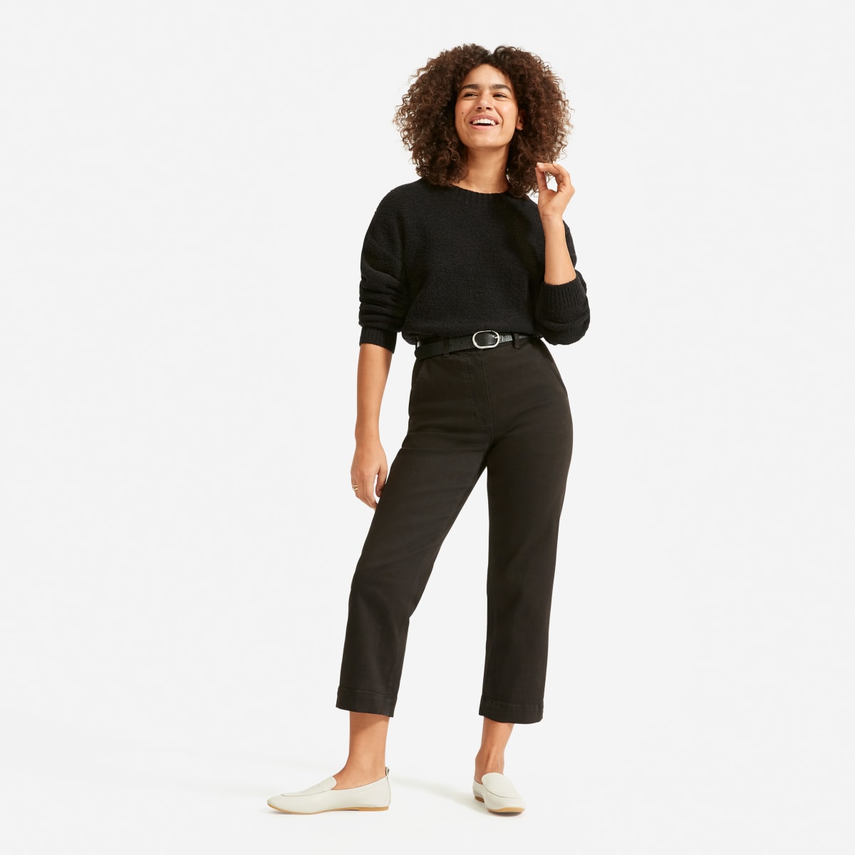 Everlane the teddy wool blend crew neck sweater Clearance