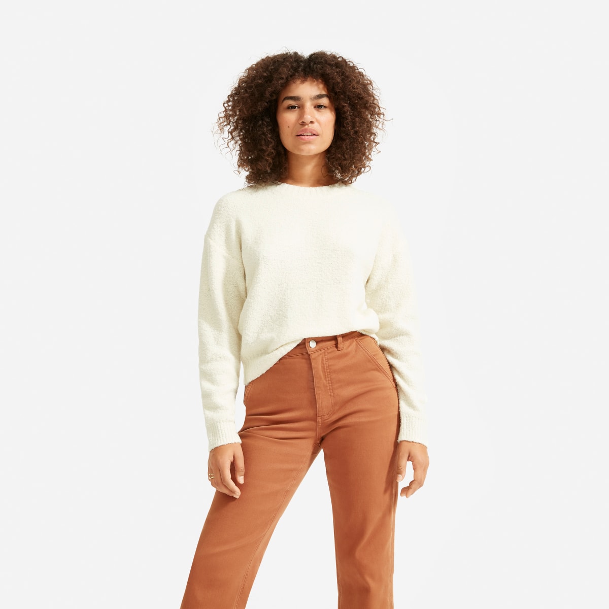 Women S Teddy Crew Neck Sweater Everlane
