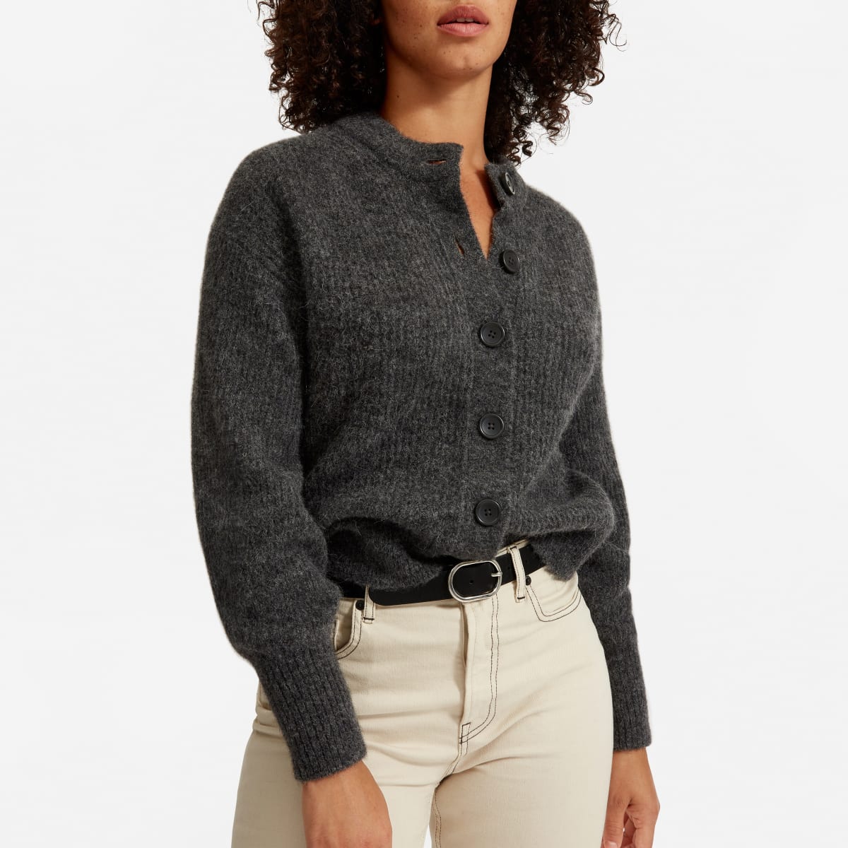 everlane crop cardigan