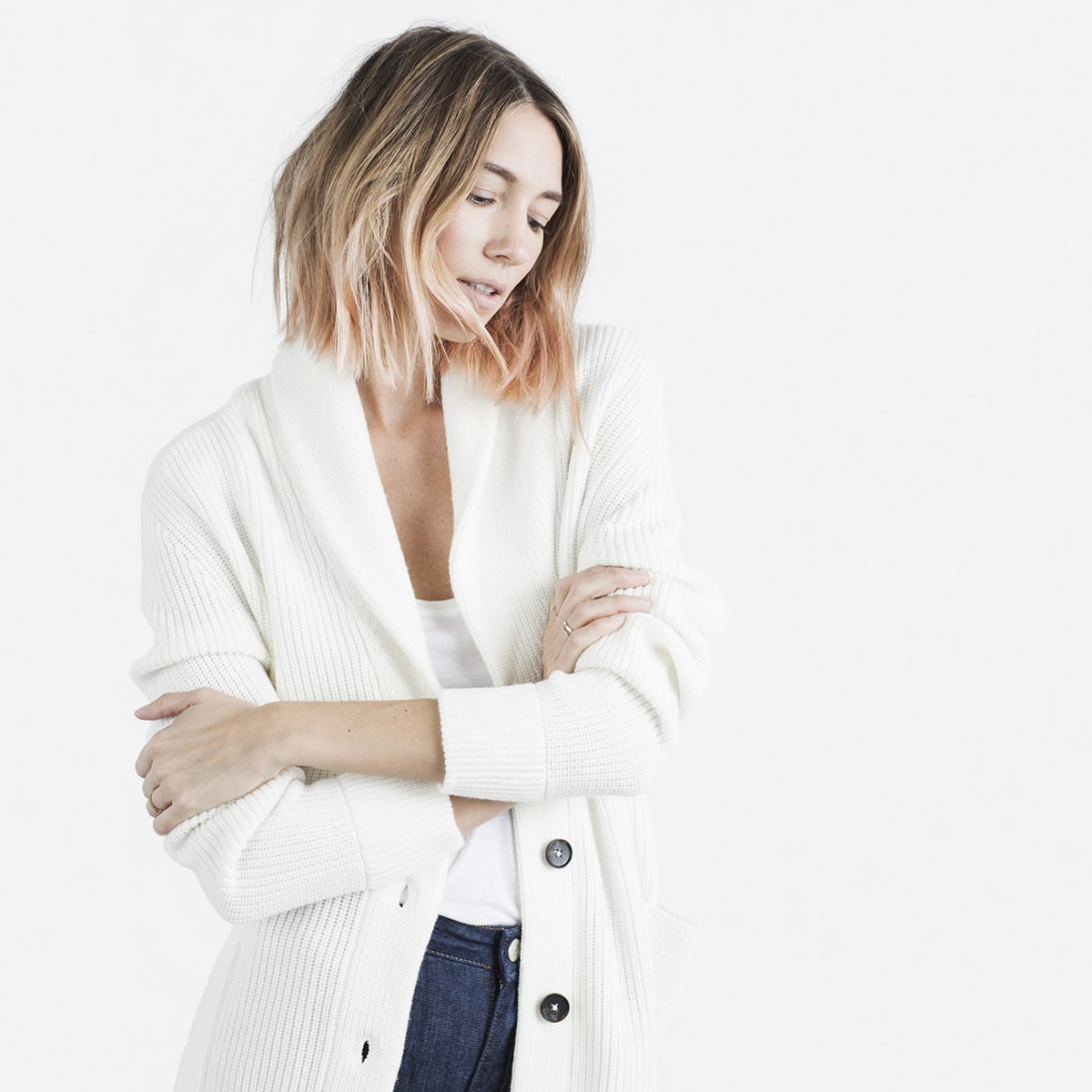 everlane chunky cardigan