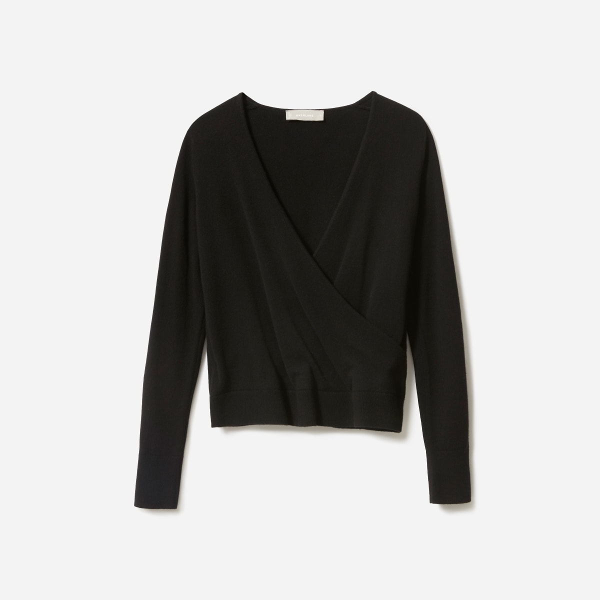 black wrap sweater women's