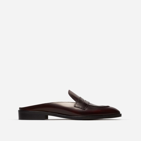 burgundy mules womens