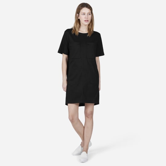 cotton shirt dress with pockets