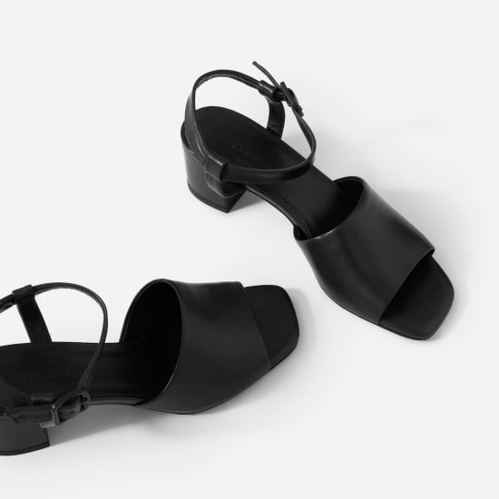 black 2 inch block heel sandals