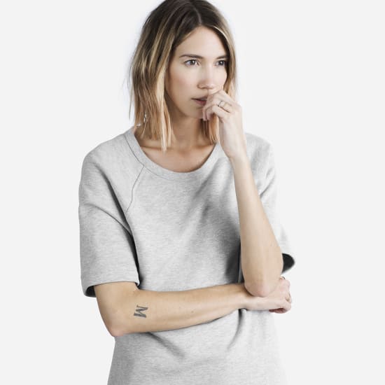 Short sleeve sweatshirt women clearance