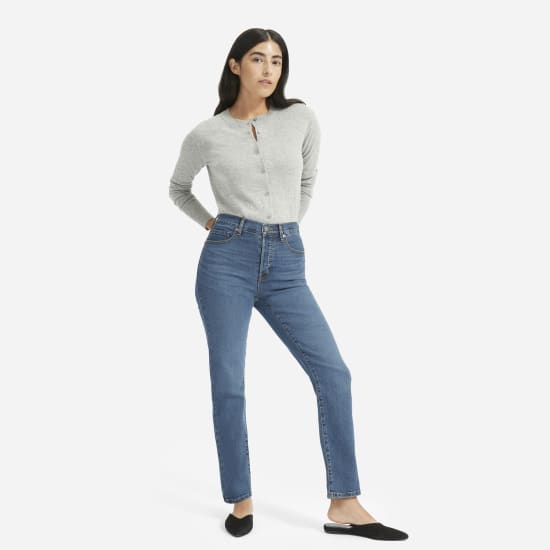 high waisted cigarette jeans
