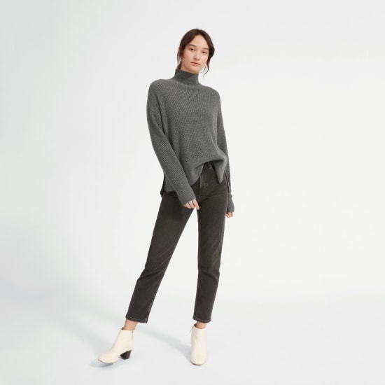 Women S Cashmere Waffle Square Turtleneck Everlane