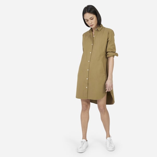 Twill shirt dress clearance