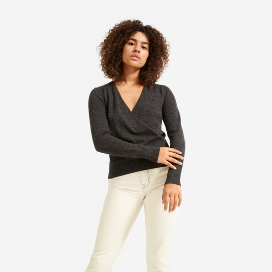 everlane cashmere wrap sweater