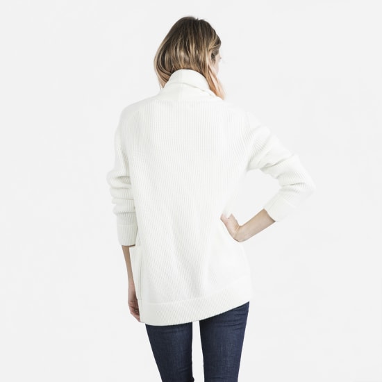 everlane chunky knit cardigan