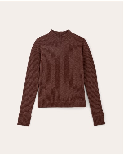 [image] The Cozy Rib Funnel-Neck | Dark Mahogany