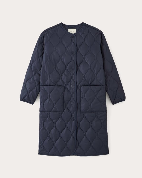 [Image] The Long Quilted Liner | Navy