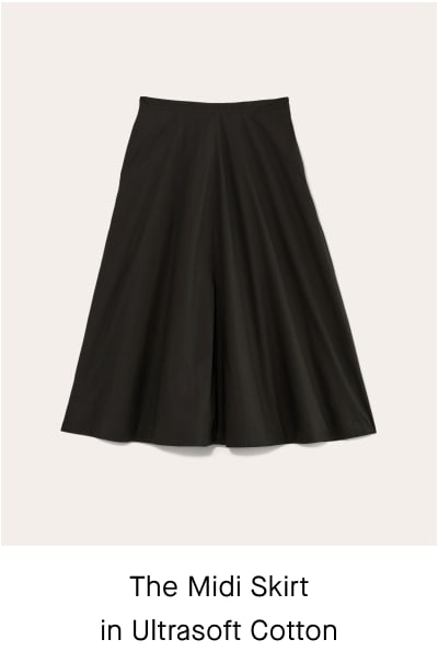 [Image] The Midi Skirt in Ultrasoft Cotton | Black