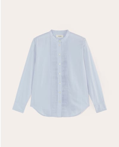 [image] The Tuxedo Shirt in Silky Cotton | Little Blue