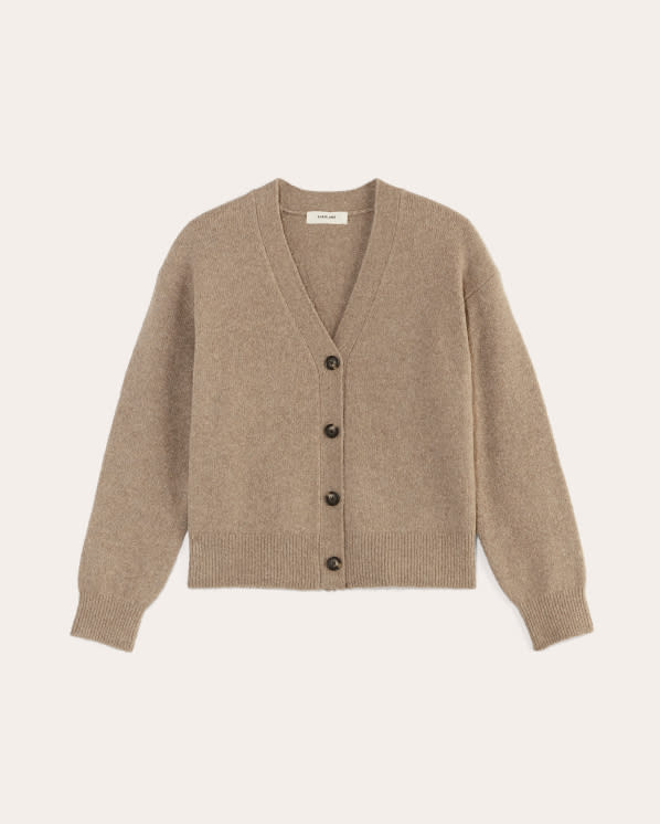 [Image] The Cocoon Cardigan in Plush Cotton | Heather Taupe