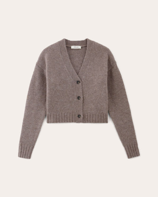 [Image]  The Boxy Cardigan in Alpaca | Taupe Melange