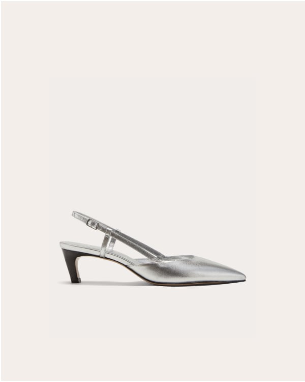 [Image] The Studio Slingback Heel | Silver