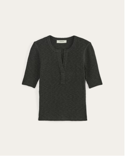 [image] The Rib-Knit Short-Sleeve Henley