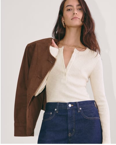 [image] The Cozy Rib Henley | Bone