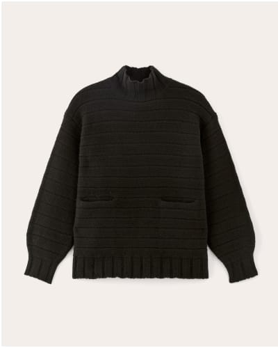 [image] The Oversized Turtleneck in Luxe Merino | Black