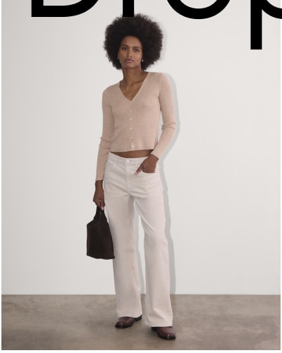 [image] The Lurex Cardigan | Rose Gold