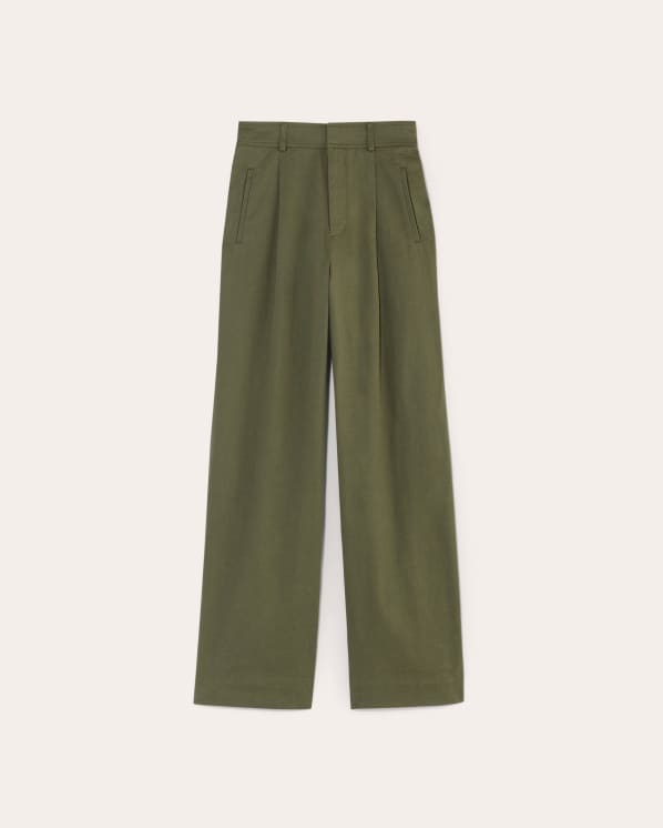 [Image]The Draper Pleated Pant in Buttersmooth | Kalamata