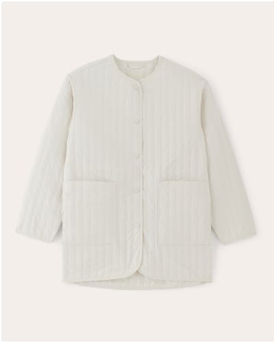 [image] The Midi Quilted Liner | Bone