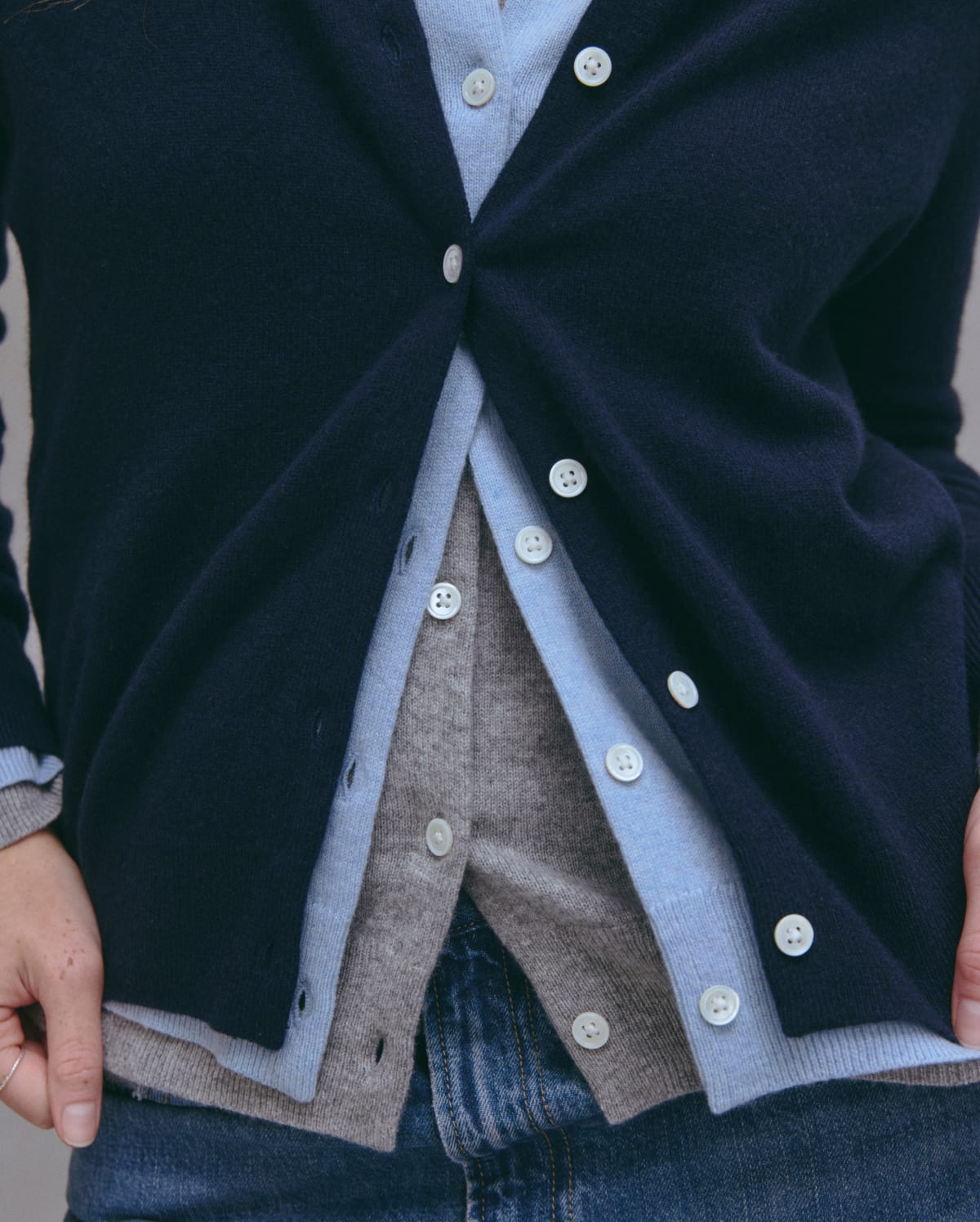 [Image] The Classic Cardigan in Cashmere | Navy